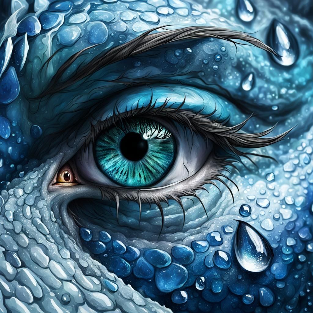 Dragon Tears: Evocative Image of a Crying Dragon