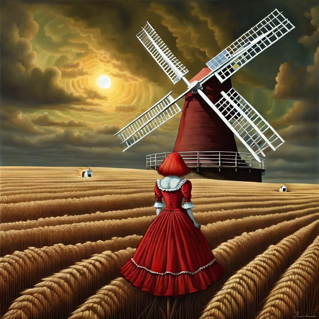 Midnight in the corn-field