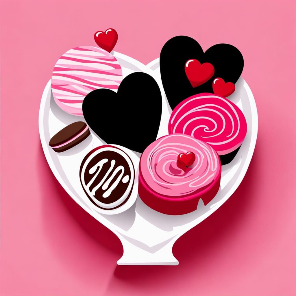 Whimsical Valentine's Day Pop Art Still Life