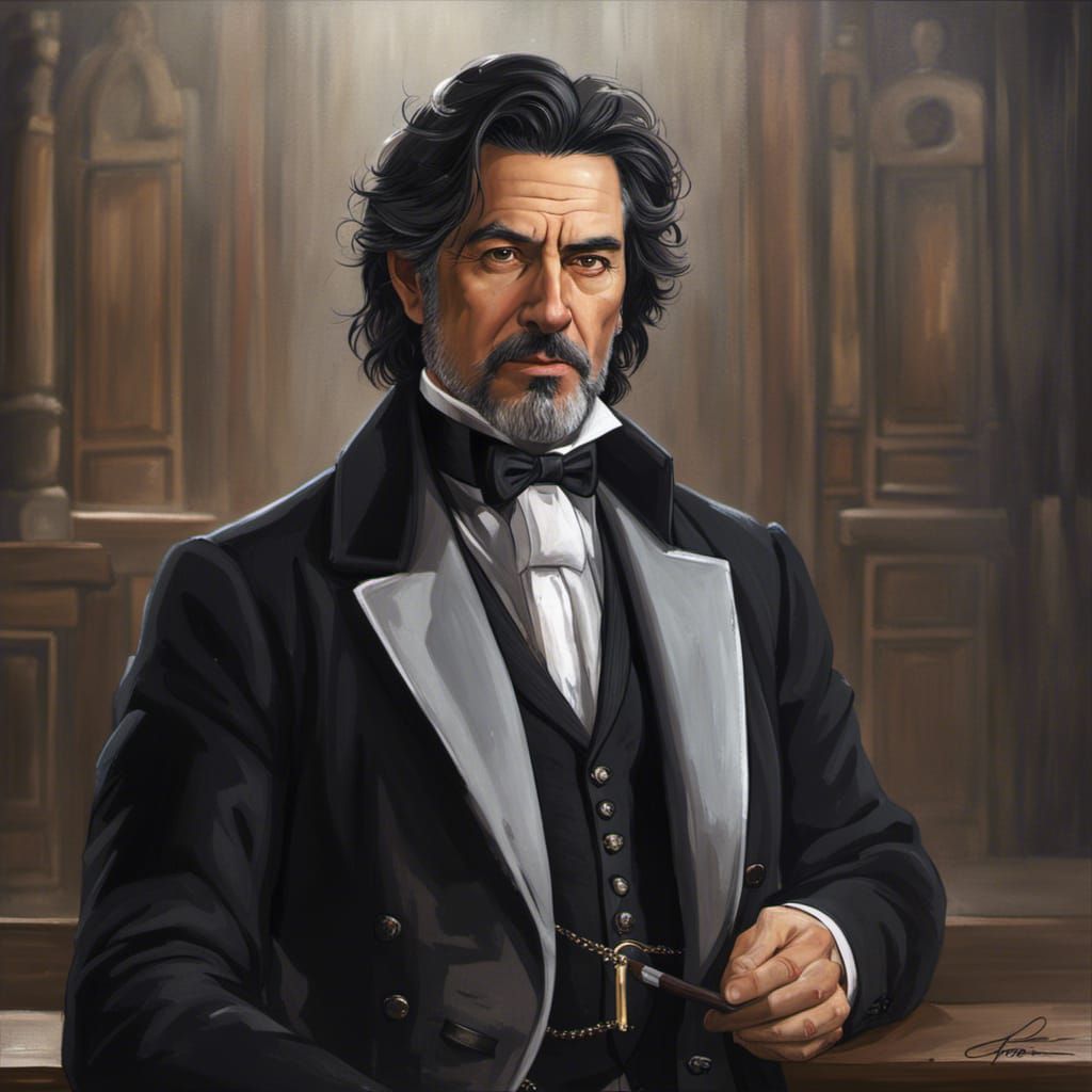 Detailed Portrait of a German Man Smoking