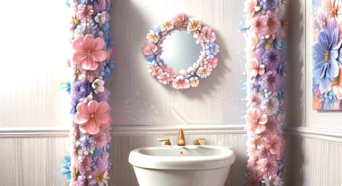 Whimsical Toilet Paper House in Floral Style