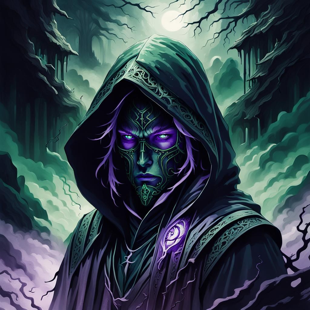 Mystical Portal Guardian in Dark Fantasy Art