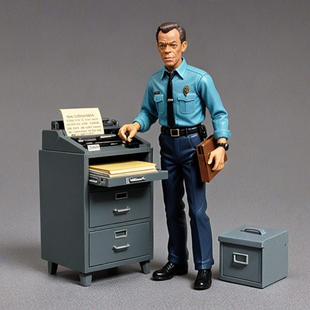 Barney Fife 1960s Action Figure in File Clerk Gear