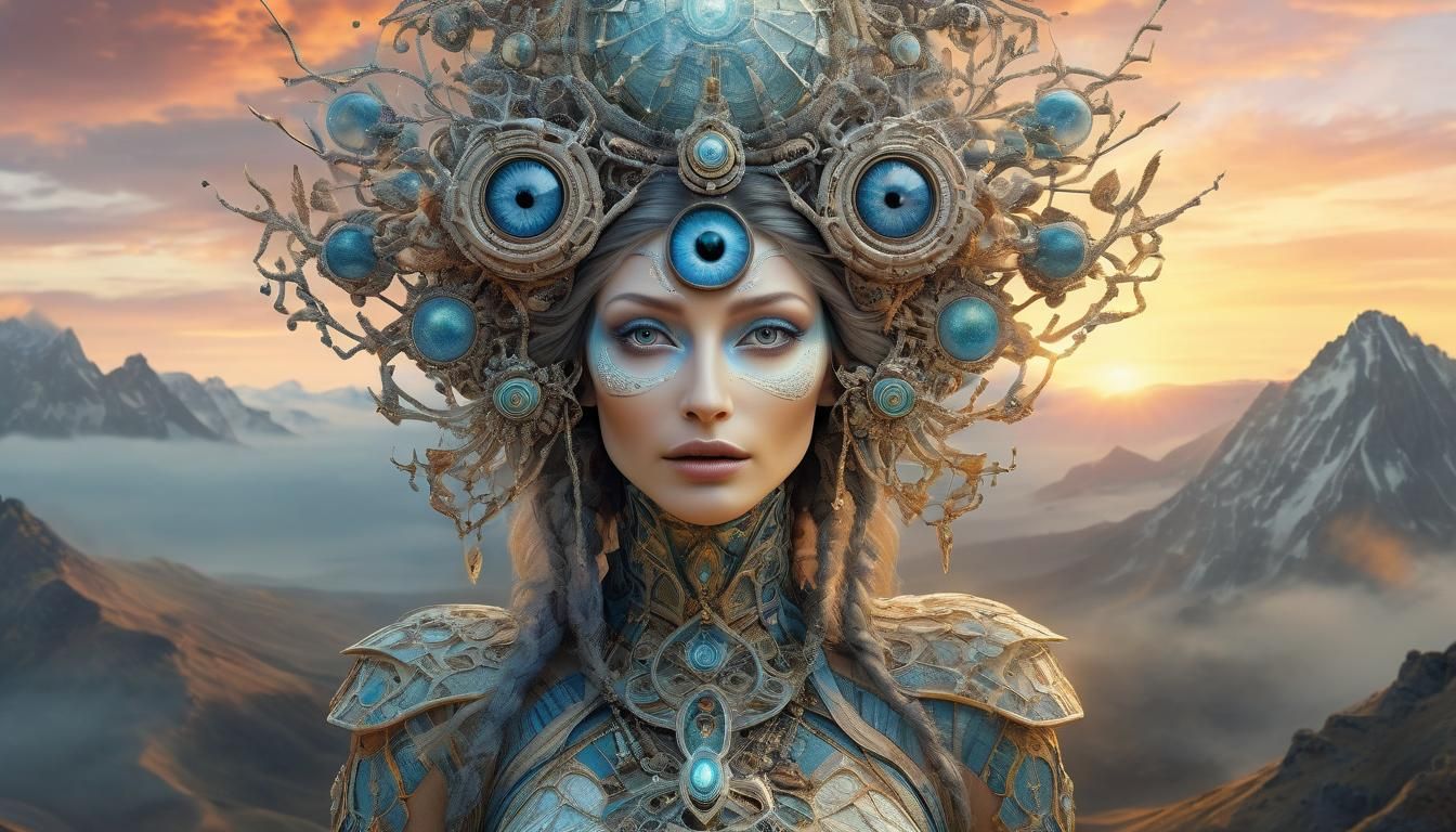 Newborn's First Breath: Fantasy Art in Warped Perspective