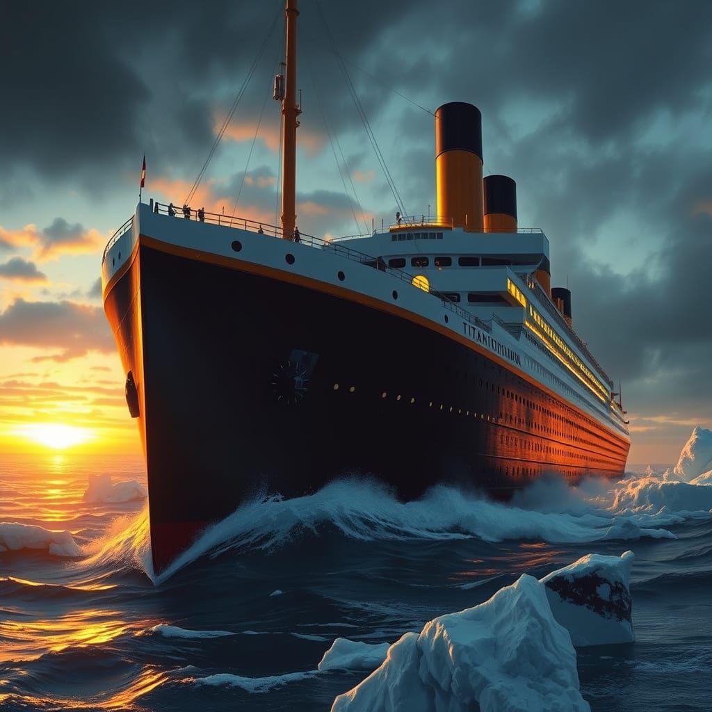 Majestic Ocean Liner Sails Through Icy Waters in Dramatic Pa...