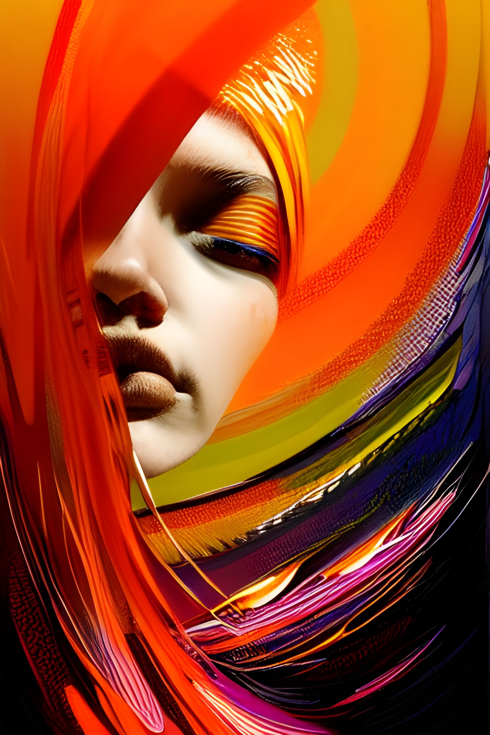 Evocative Orange and Yellow Scenic Art