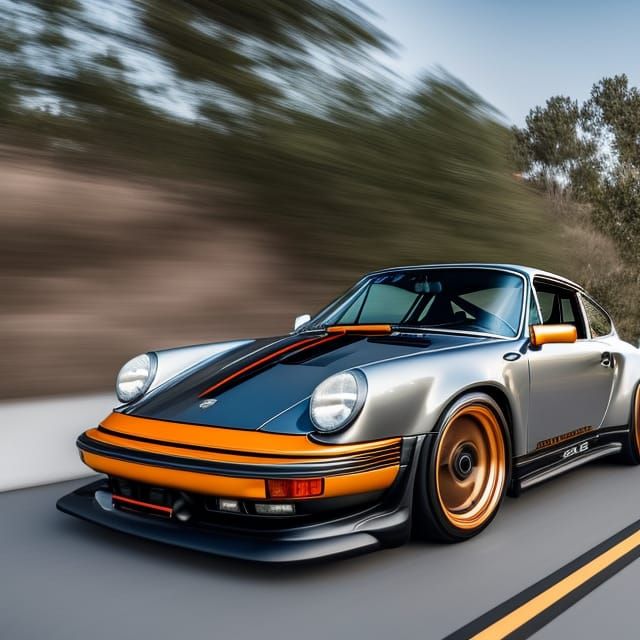 Porsche 911 Close-Up, Hyperdetailed Concept Art