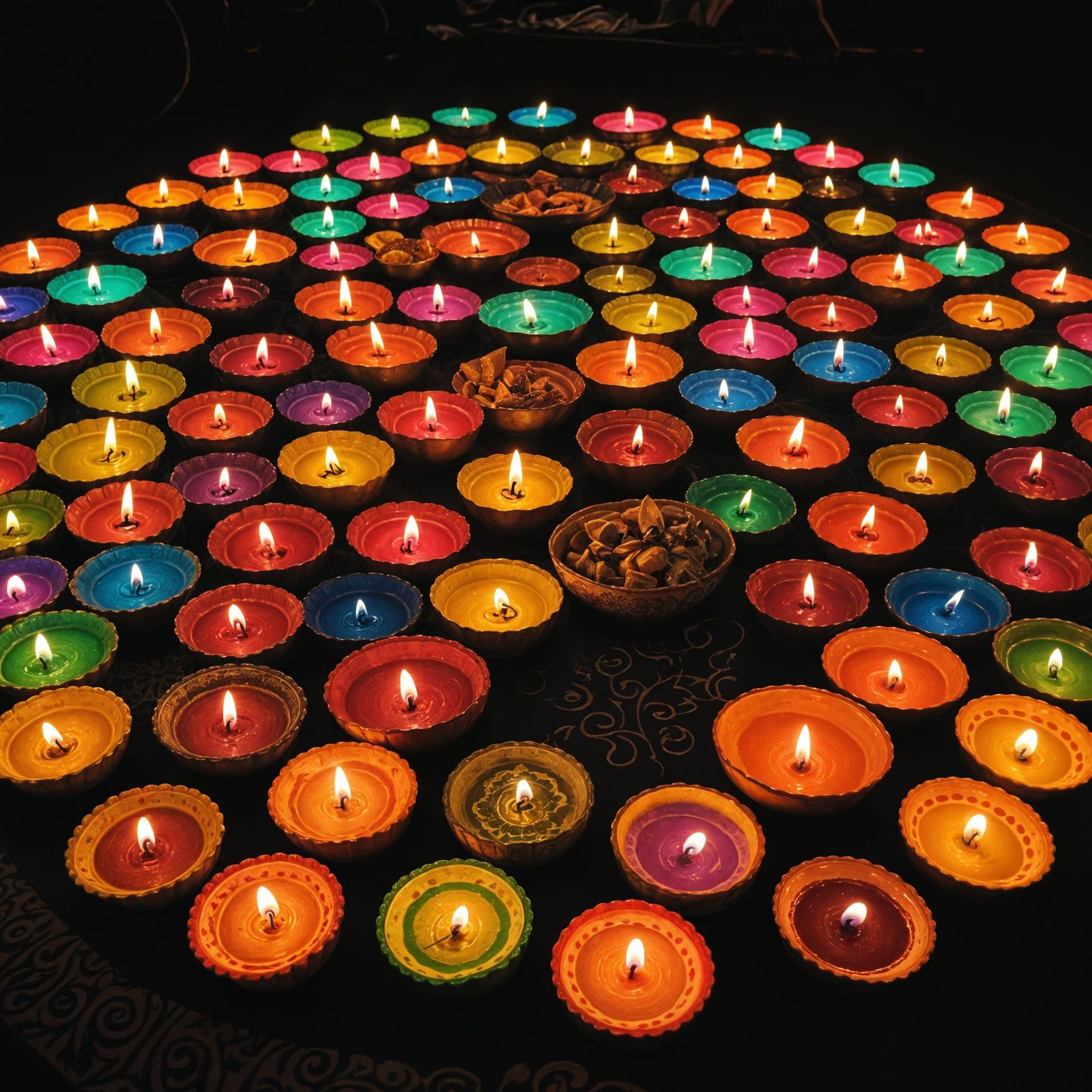 Diwali Festival of Lights at Night