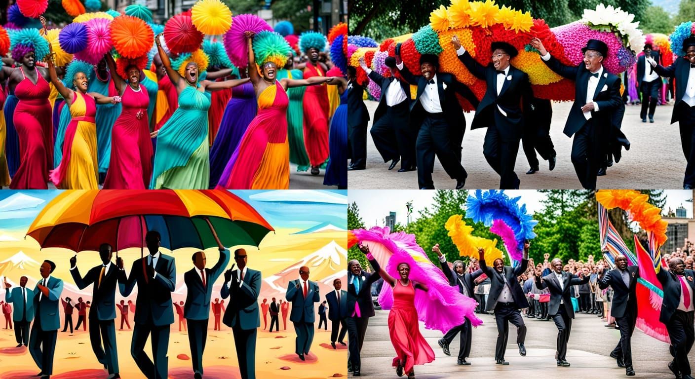 Vibrant Funeral Party with Dancing and Music