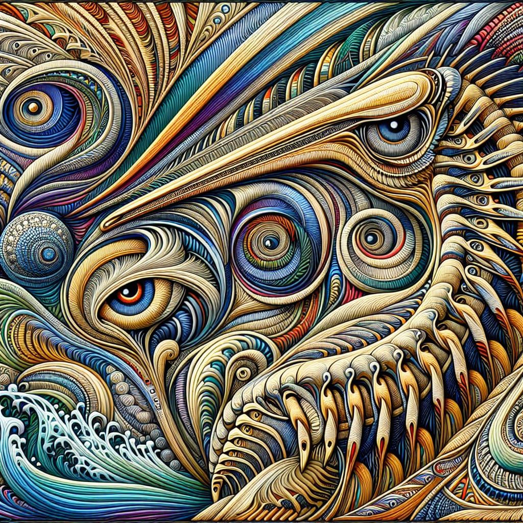 Maori, aboriginal, native Canadian, first nation wood carving showing a drooling spine rolling up my eyes as if there wa...