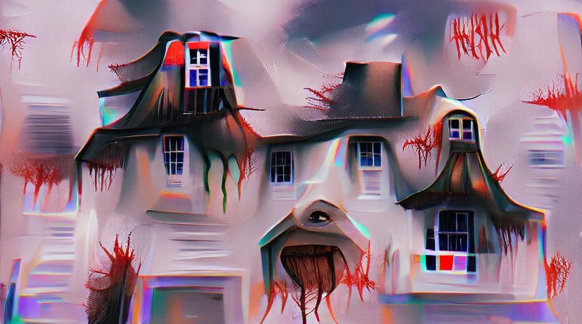 Ominous Haunted House with Dark Atmosphere