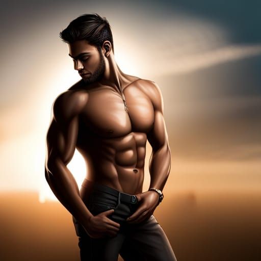 Dominant Alpha Male Portrait in Hyperdetailed Style