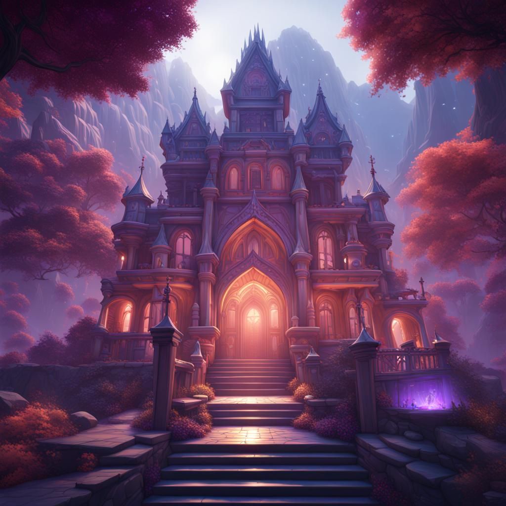 Aphmau in Detailed Fantasy Matte Painting