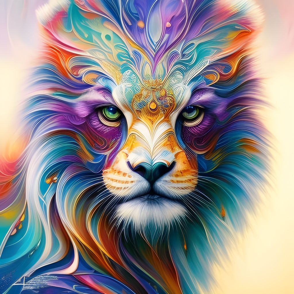 Crystallized Ice Gryphon in Japanese Art Style