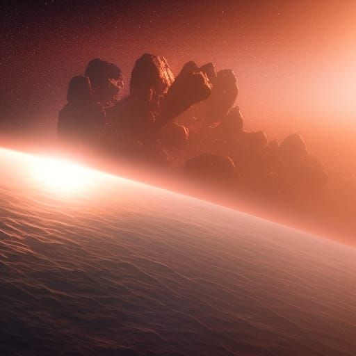 Flat Earth From Space: Detailed Matte Painting