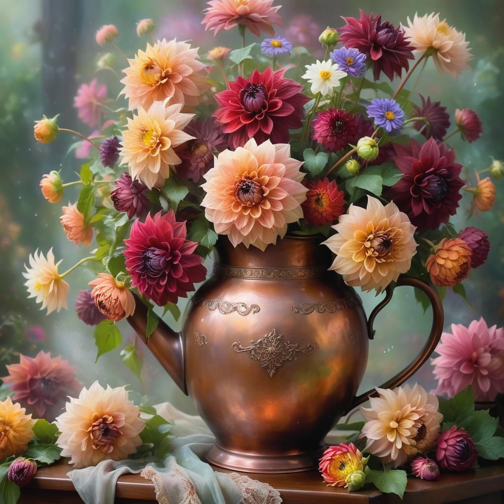 Floral Still Life in Ethereal Fantasy Style