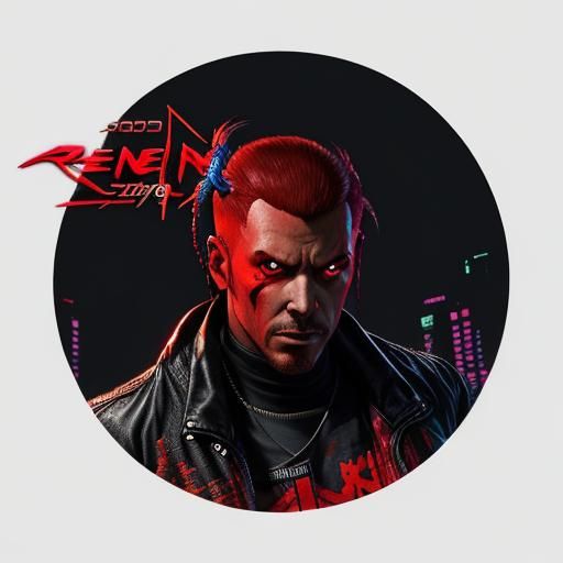 Red Demon in Cyberpunk 2099 Neon Cityscape