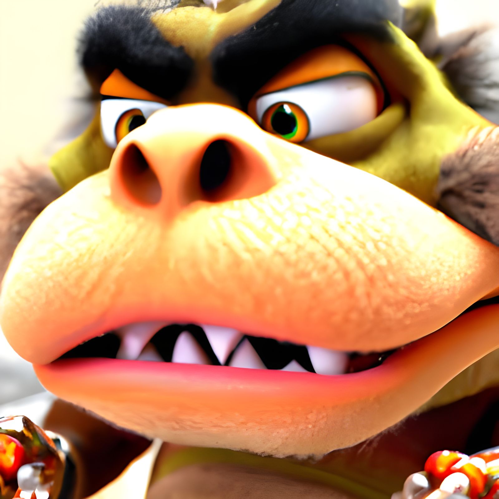 Bowser as Muppet in Stop Motion Style