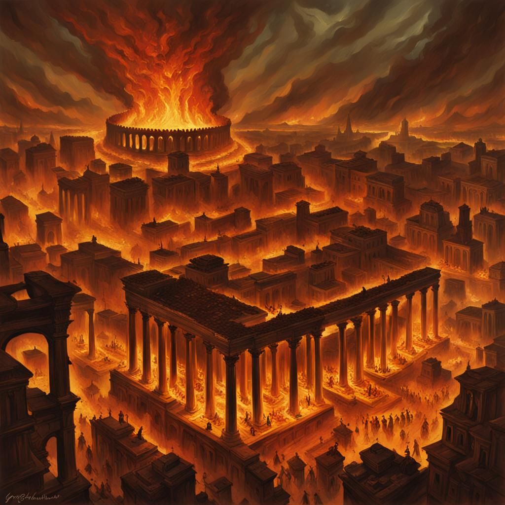 Sinister Roman City Burning