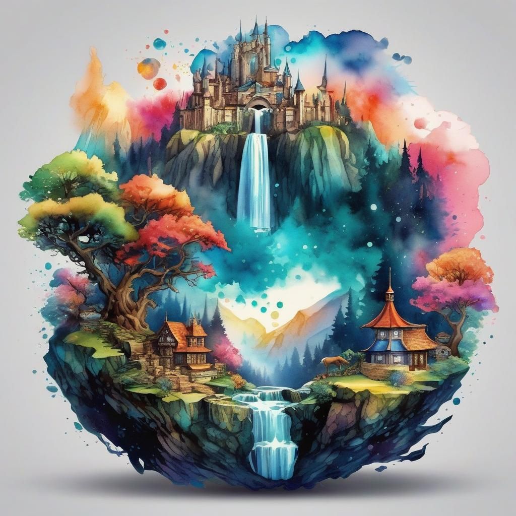 Magical Themeless Design in Watercolor Art Style