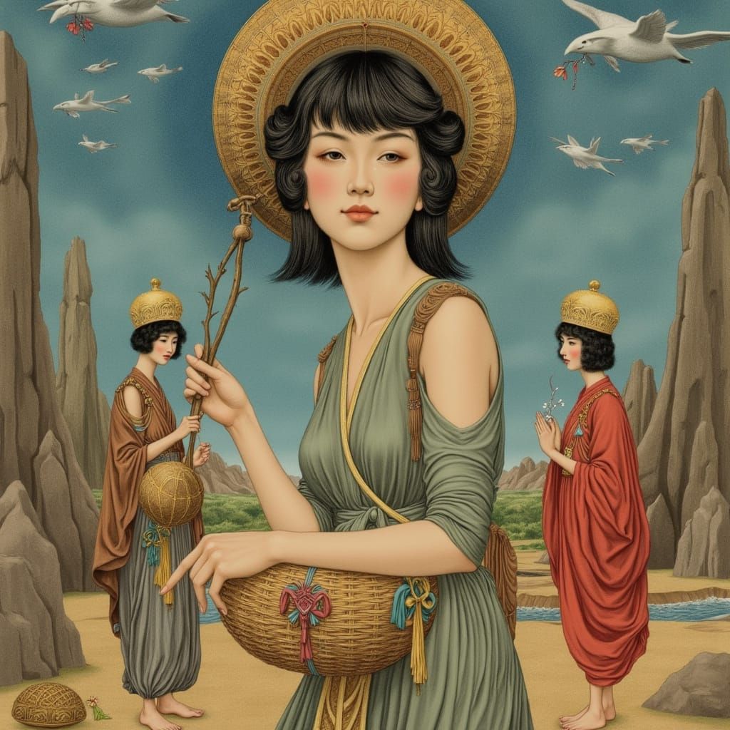 Futuristic Shaman Women Arrive in the New World