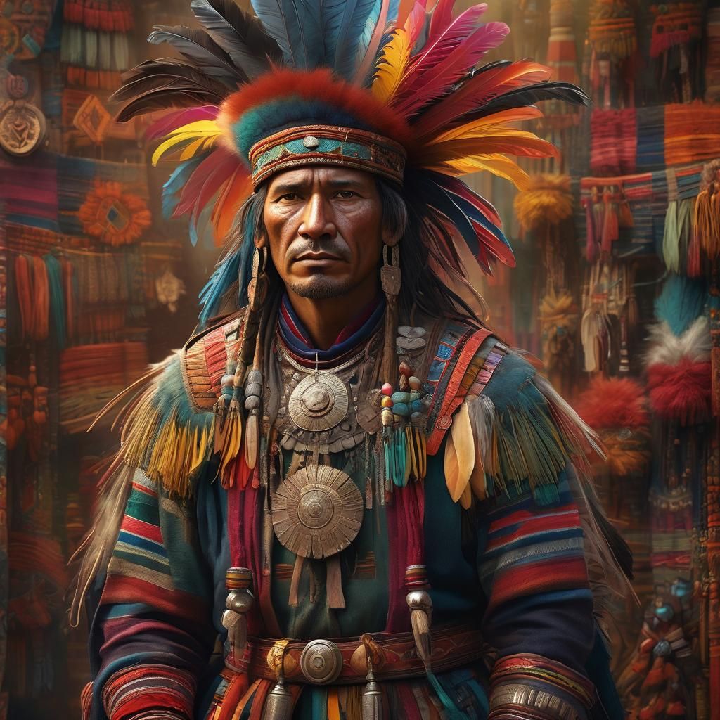 Inca Officer in Traditional Regalia: Hyperrealistic Concept ...