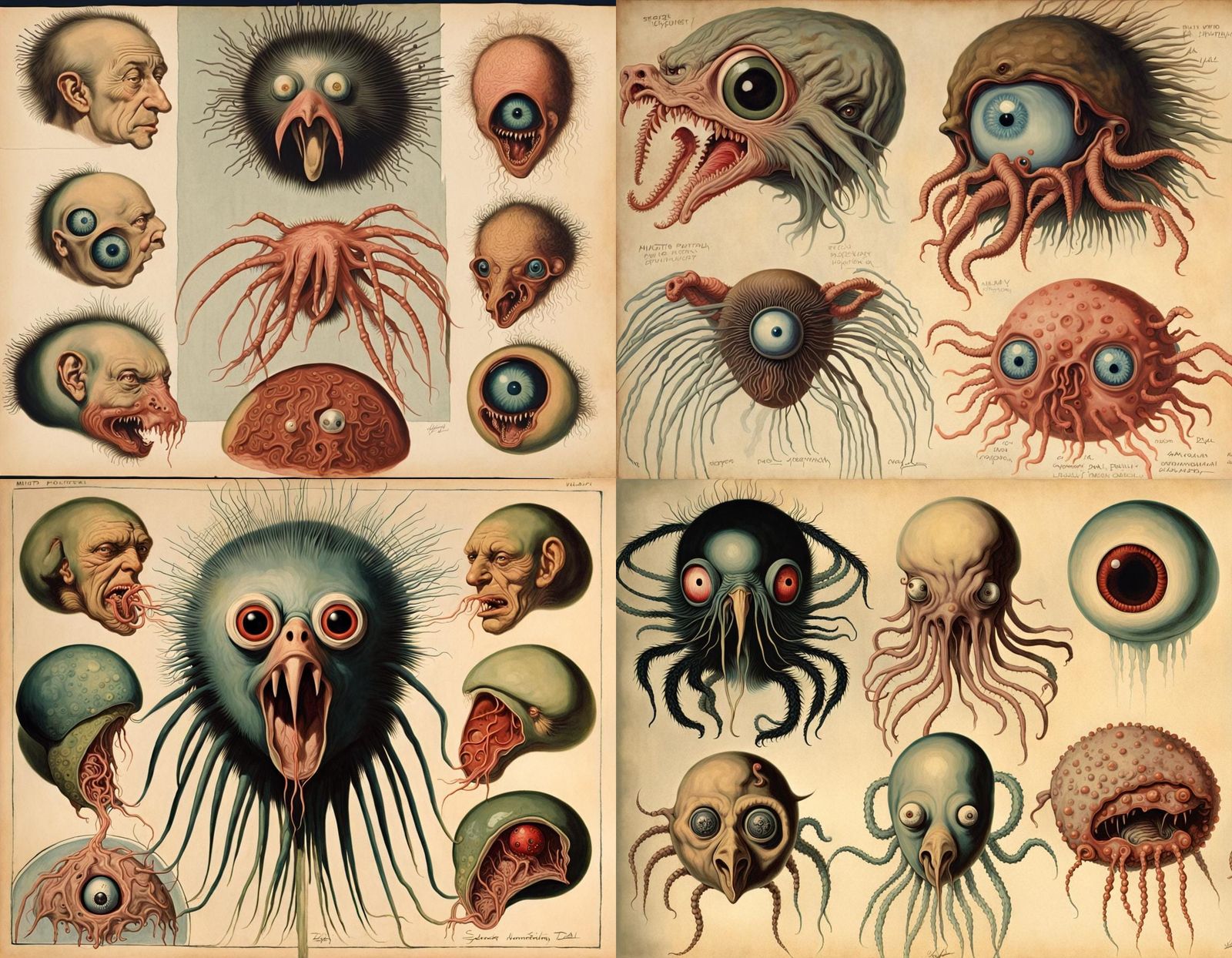 Cyberpunk Abomination Emerging from 1940s Experiment Gone Wr...