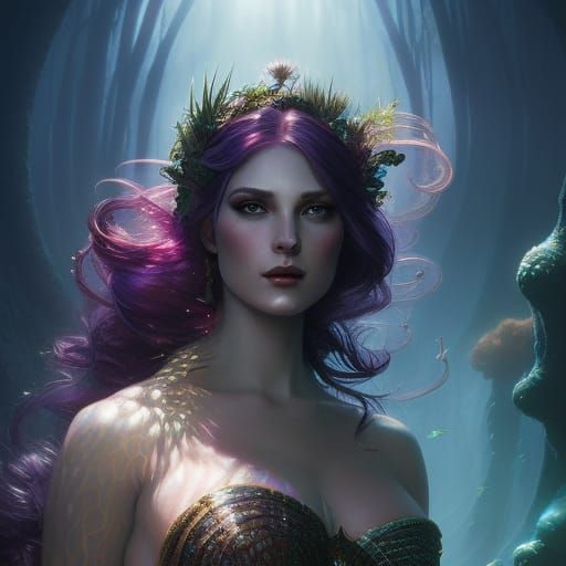 woman underwater