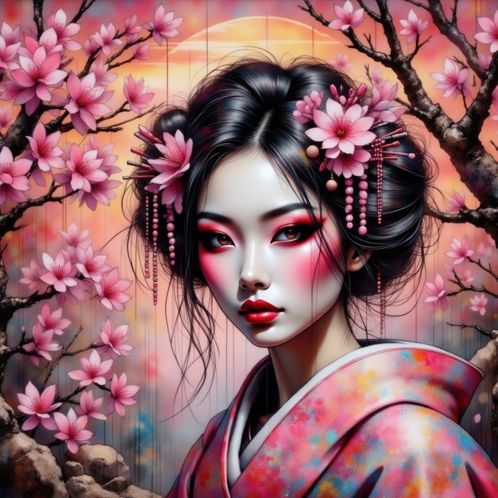 Geisha in pink