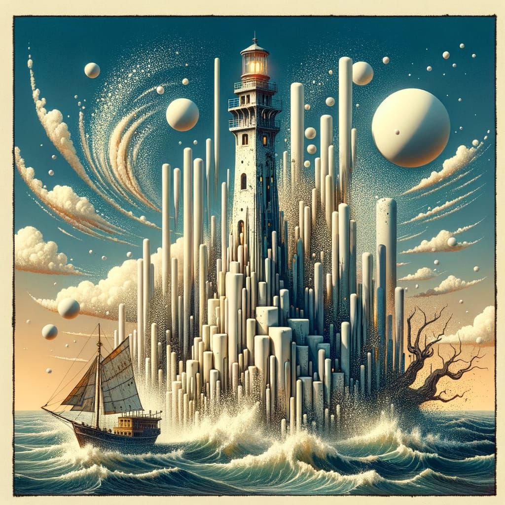 Playful Abstraction of Lighthouse Consciousness Tower