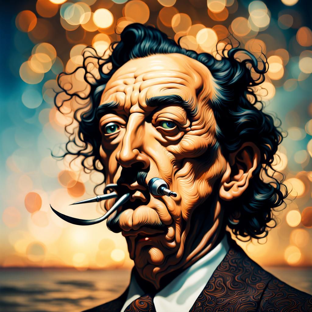 Surreal Landscape in Salvador Dali Style