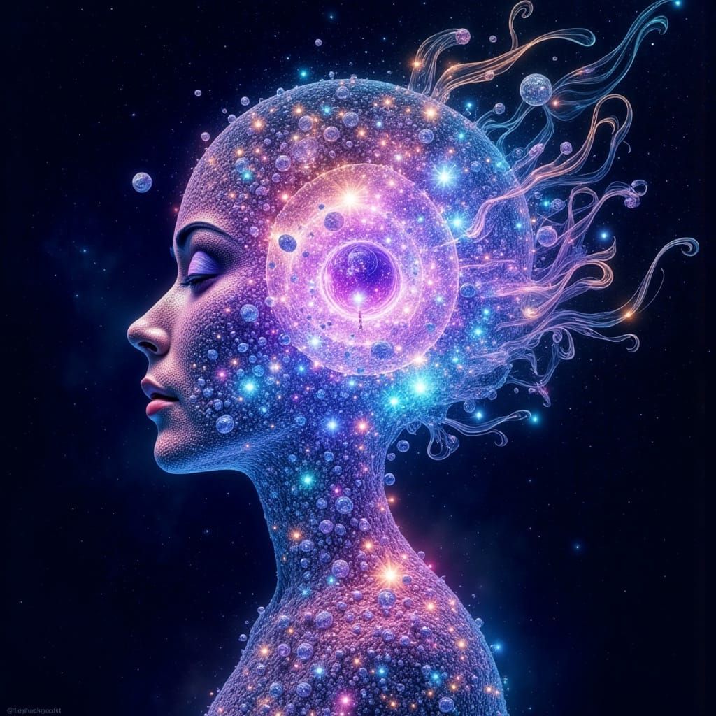 Neon Diamonds Dance in Velvet Night Sky