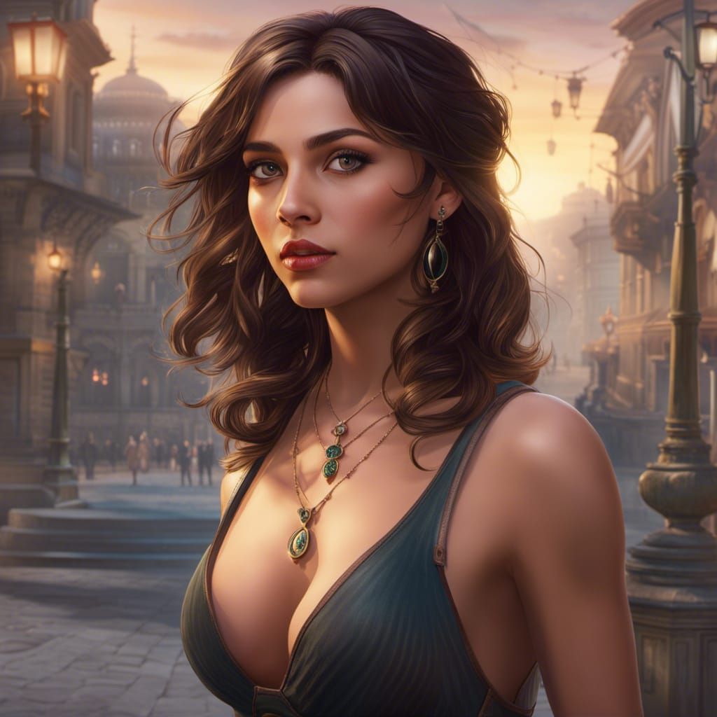 Muscular Tomboy in Dark Fantasy Concept Art