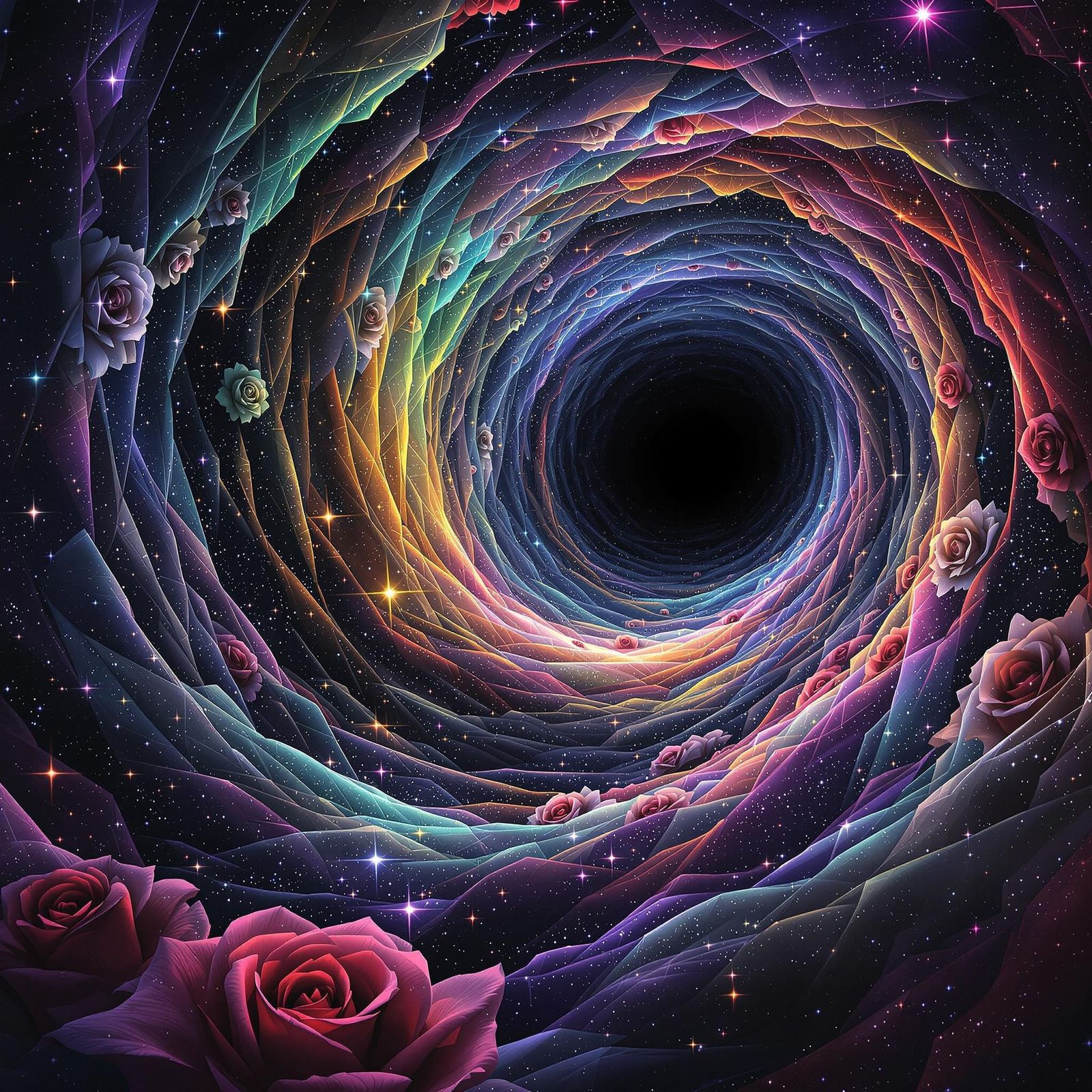 Gothic Black Hole Event Horizon in Hyperrealistic Fractal Ro...