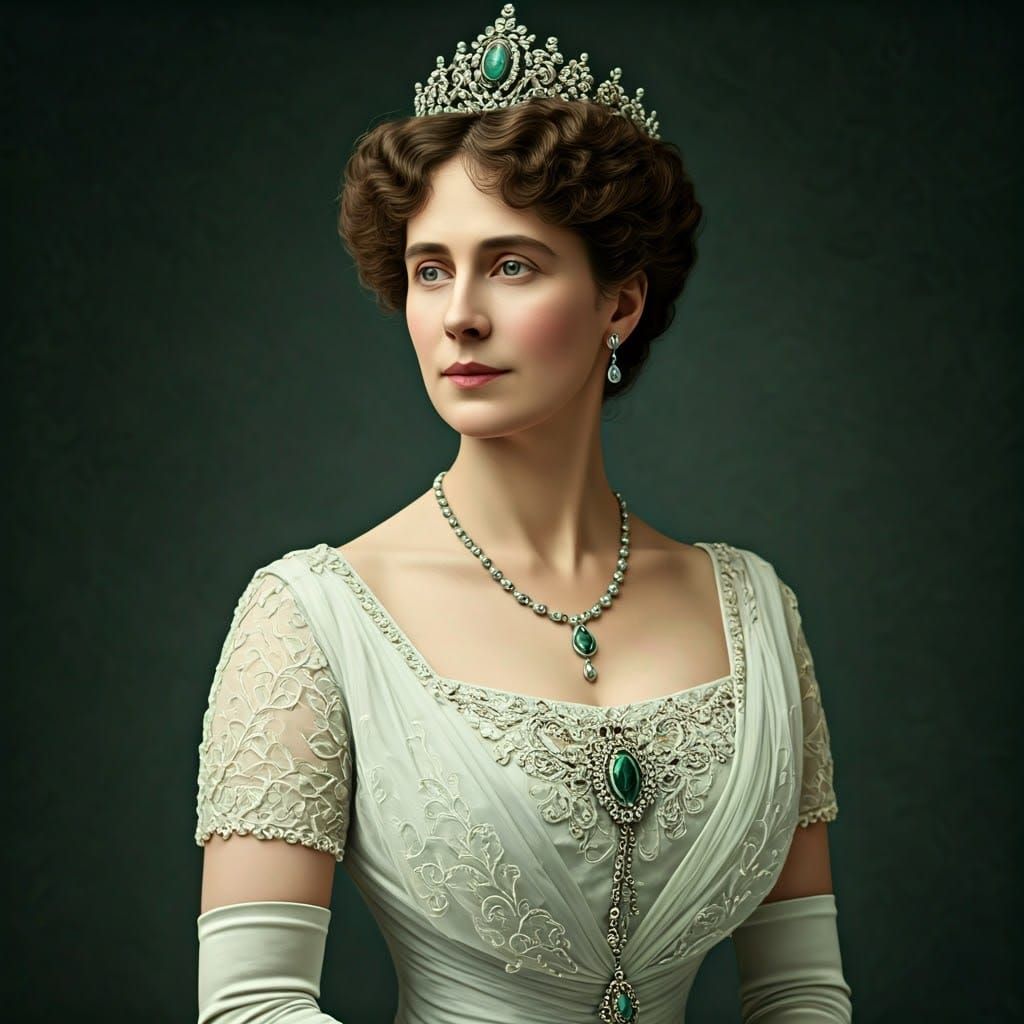 Elegant Woman in 1910s Aristocratic Style