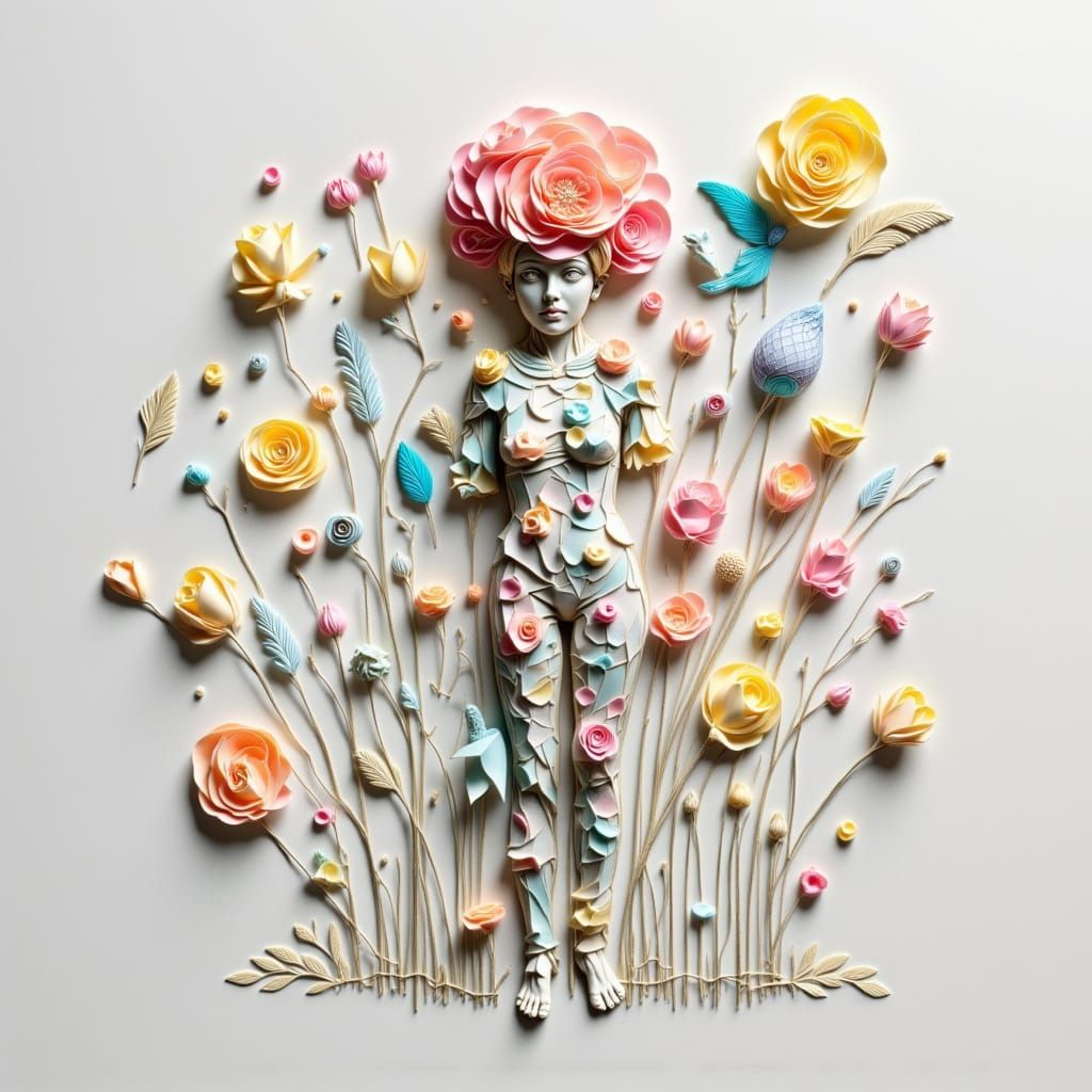 3D Figure Emerges From Hand-Drawn World