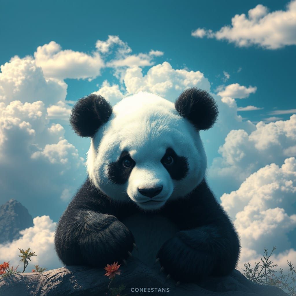 Cloud Panda Fantasy Artwork in Unreal Engine 5