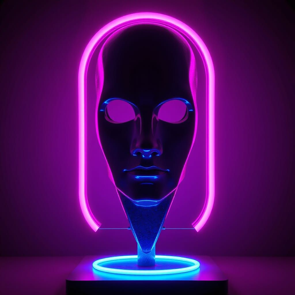 Neon Minimalist Abstract Sculpture