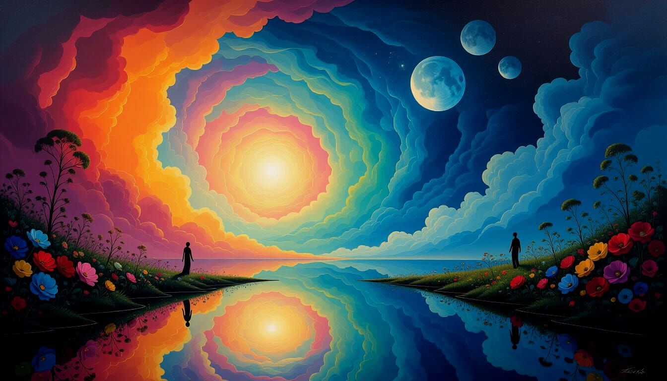 Mirrored Reality Reflections of Life and Death