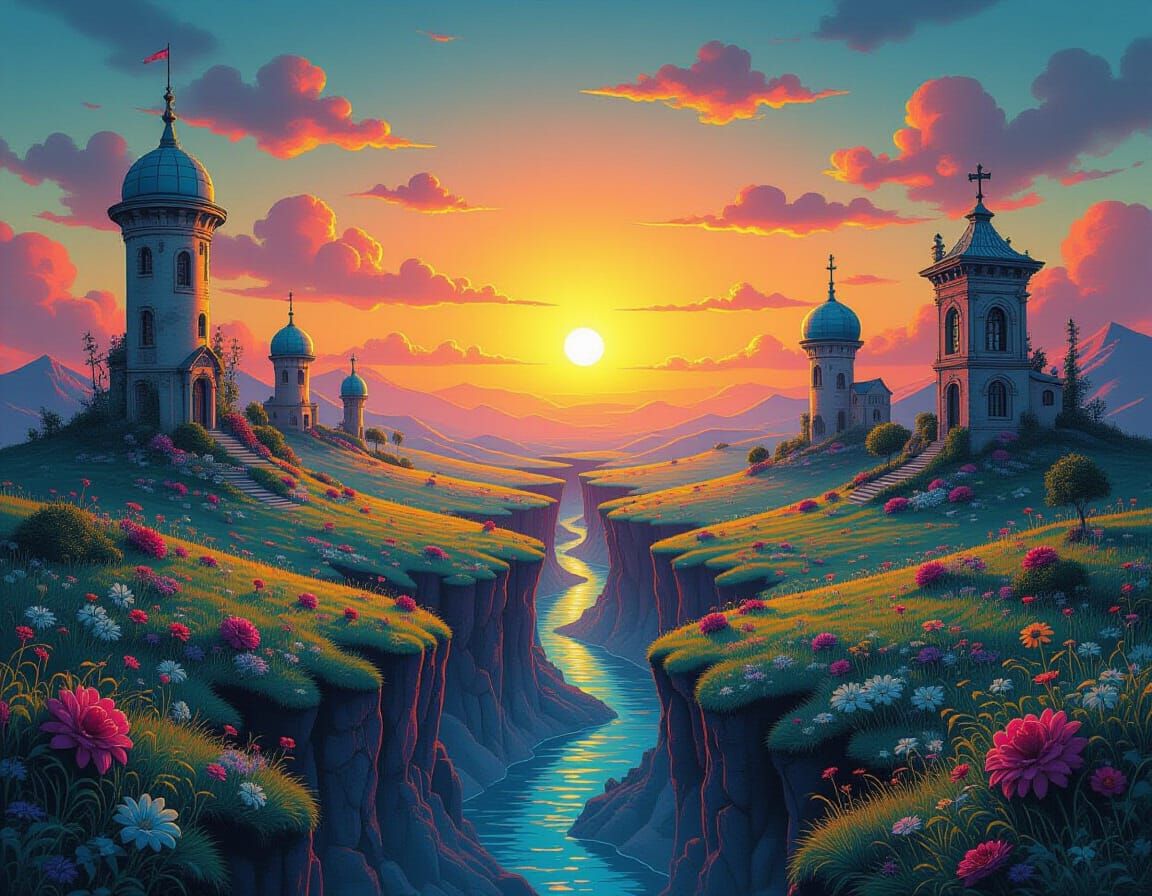 Surreal Dream World with Sinister Undertones