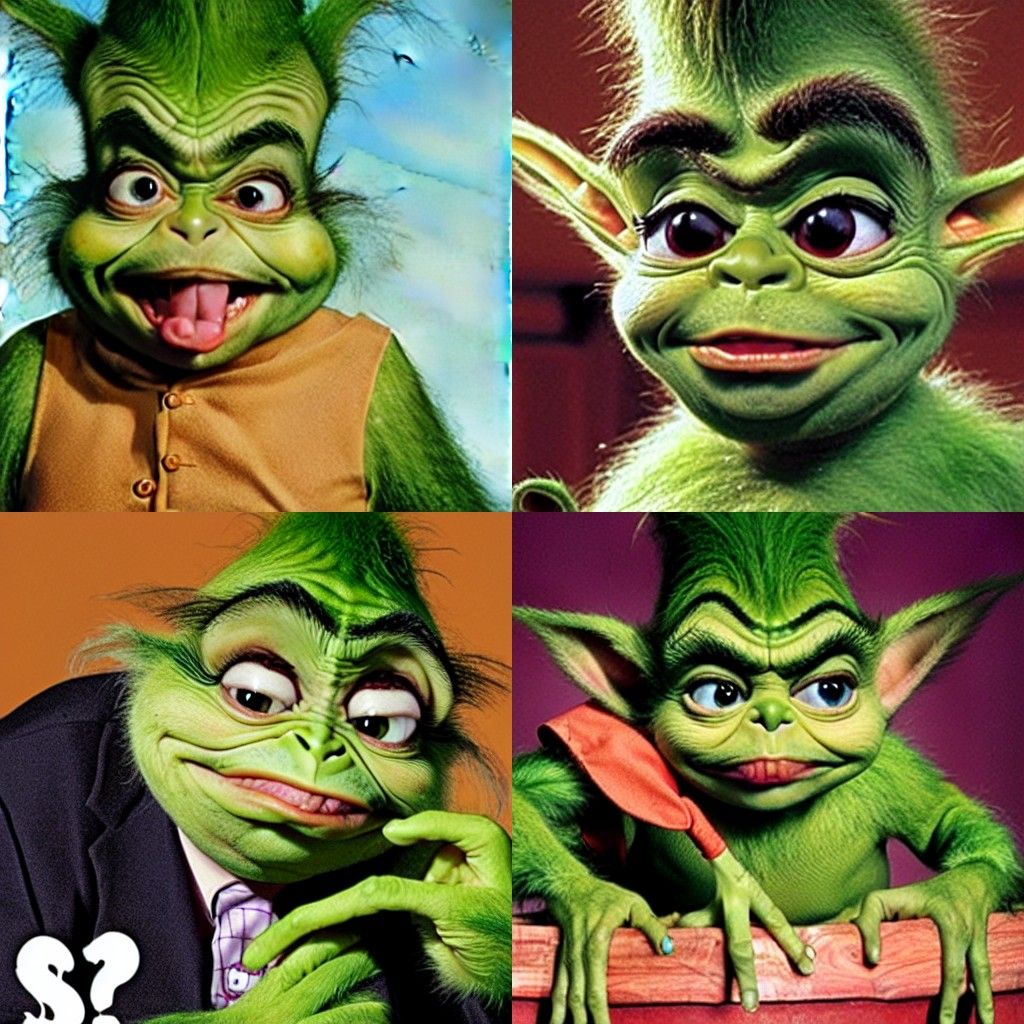 Mr. Bean as Baby Grinch Character