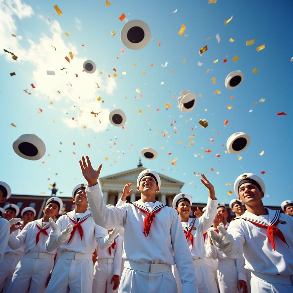 Midshipmen Celebrate Graduation in Vibrant Style