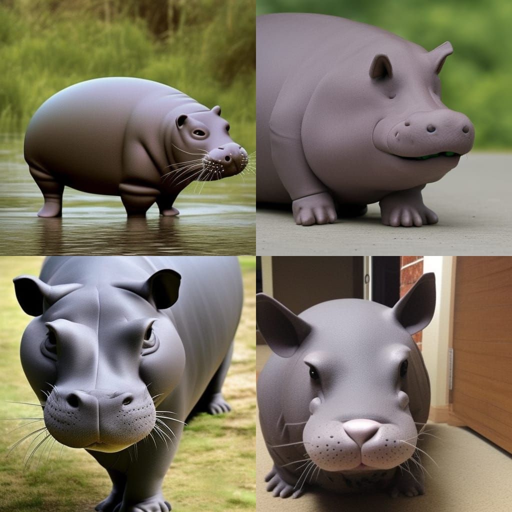 Cat Hippo Hybrid Creature