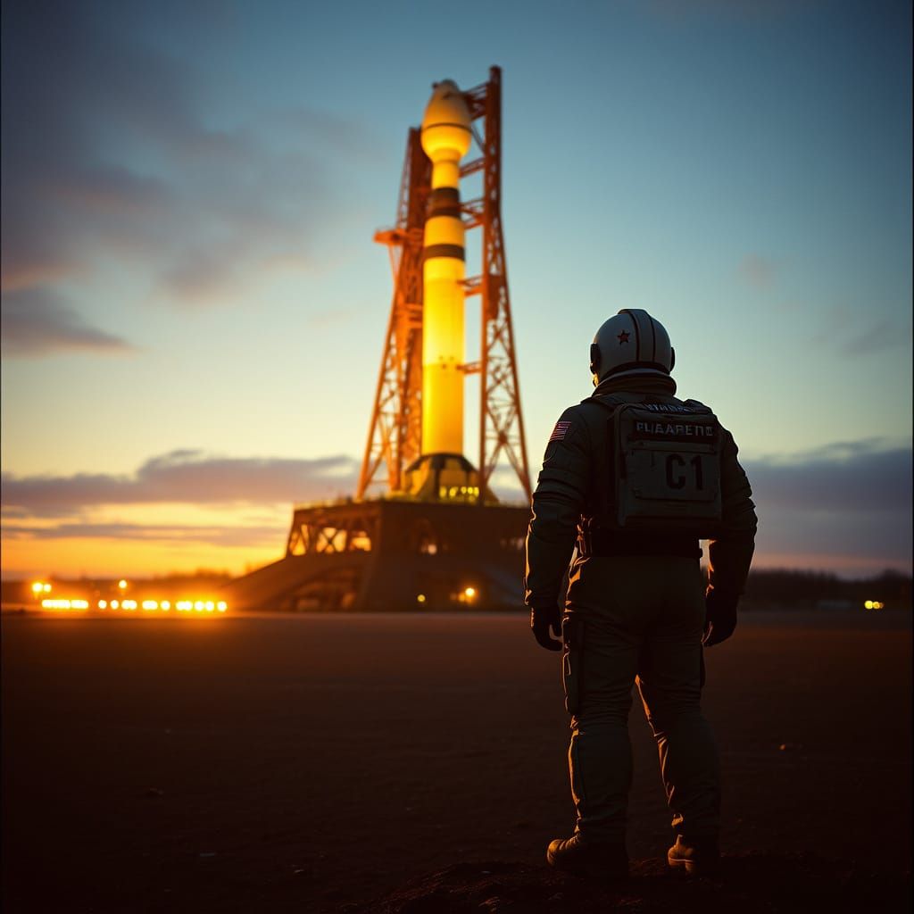 Gritty Cosmodrome Landscape at Dusk