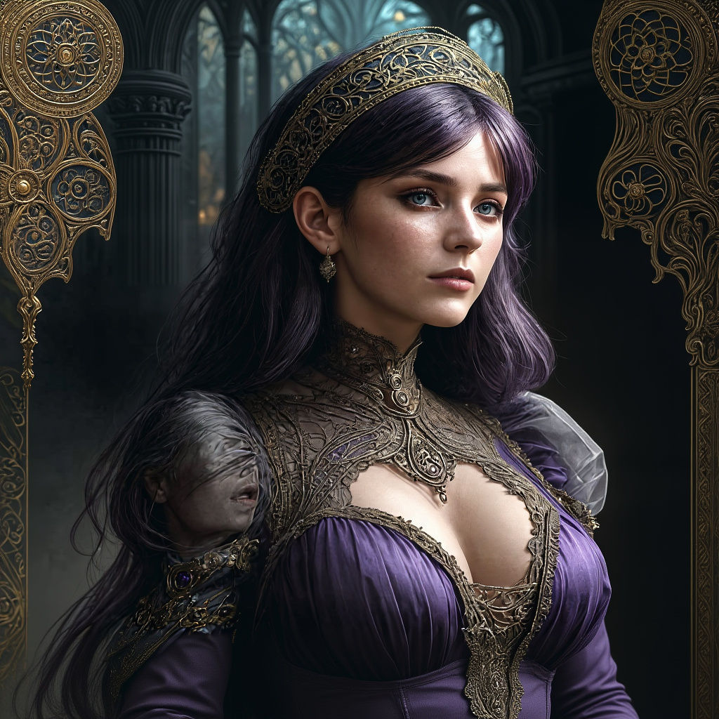 Victorian Woman: Dark Fantasy Art in Deep Color