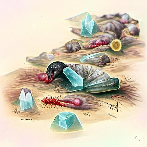 Medical Illustration: The Crystal Plague Visualization