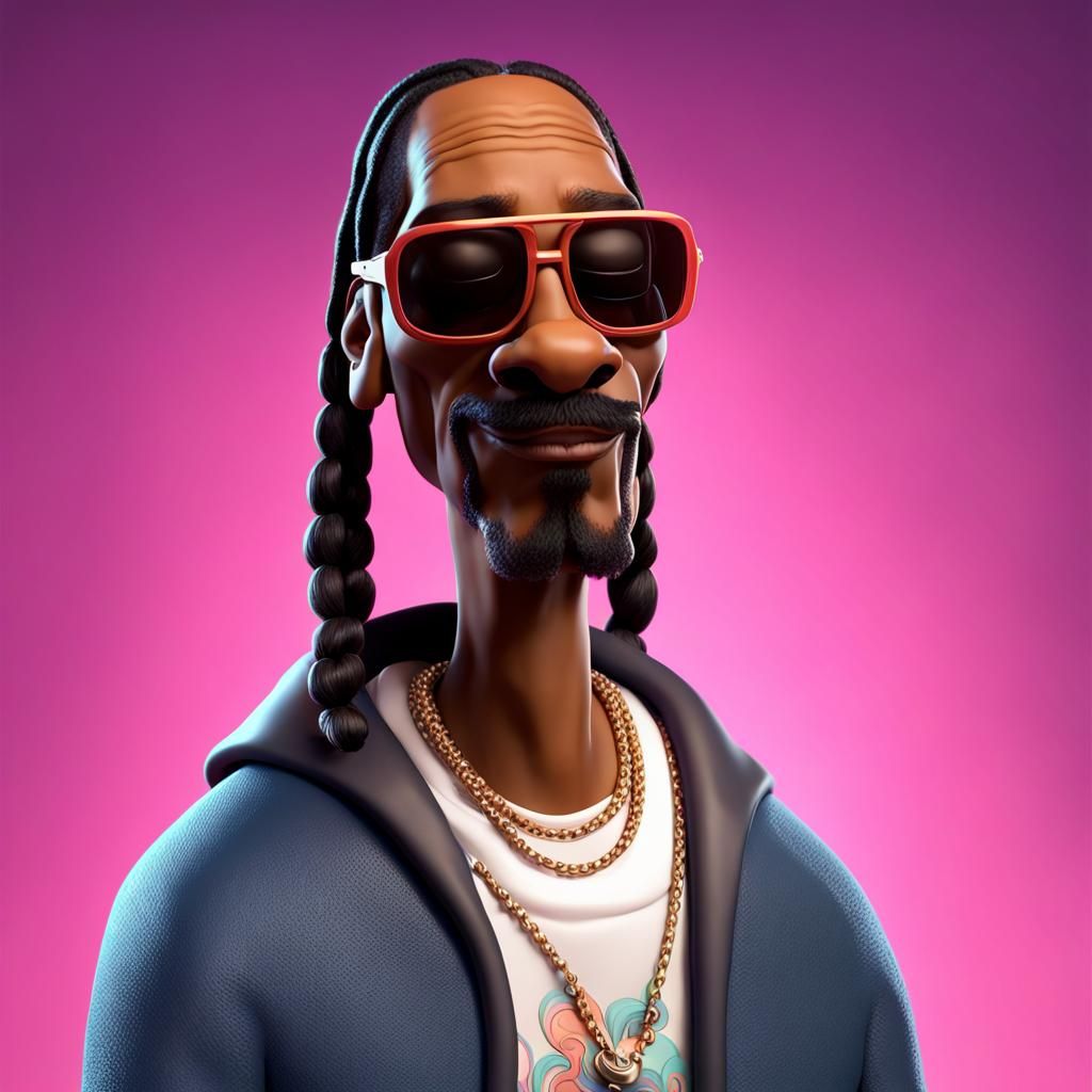 Snoop Dogg as Pixar-Style 3D Digital Art