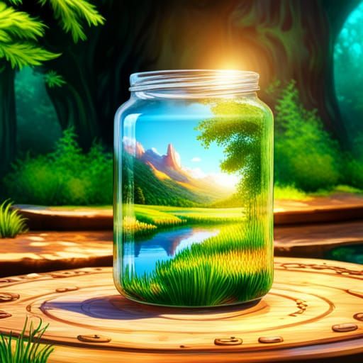 Beautiful Landscape in a Jar