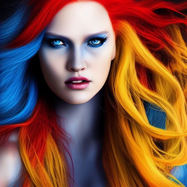 Marvel's Mystique: Hyperrealistic Mutant Portrait