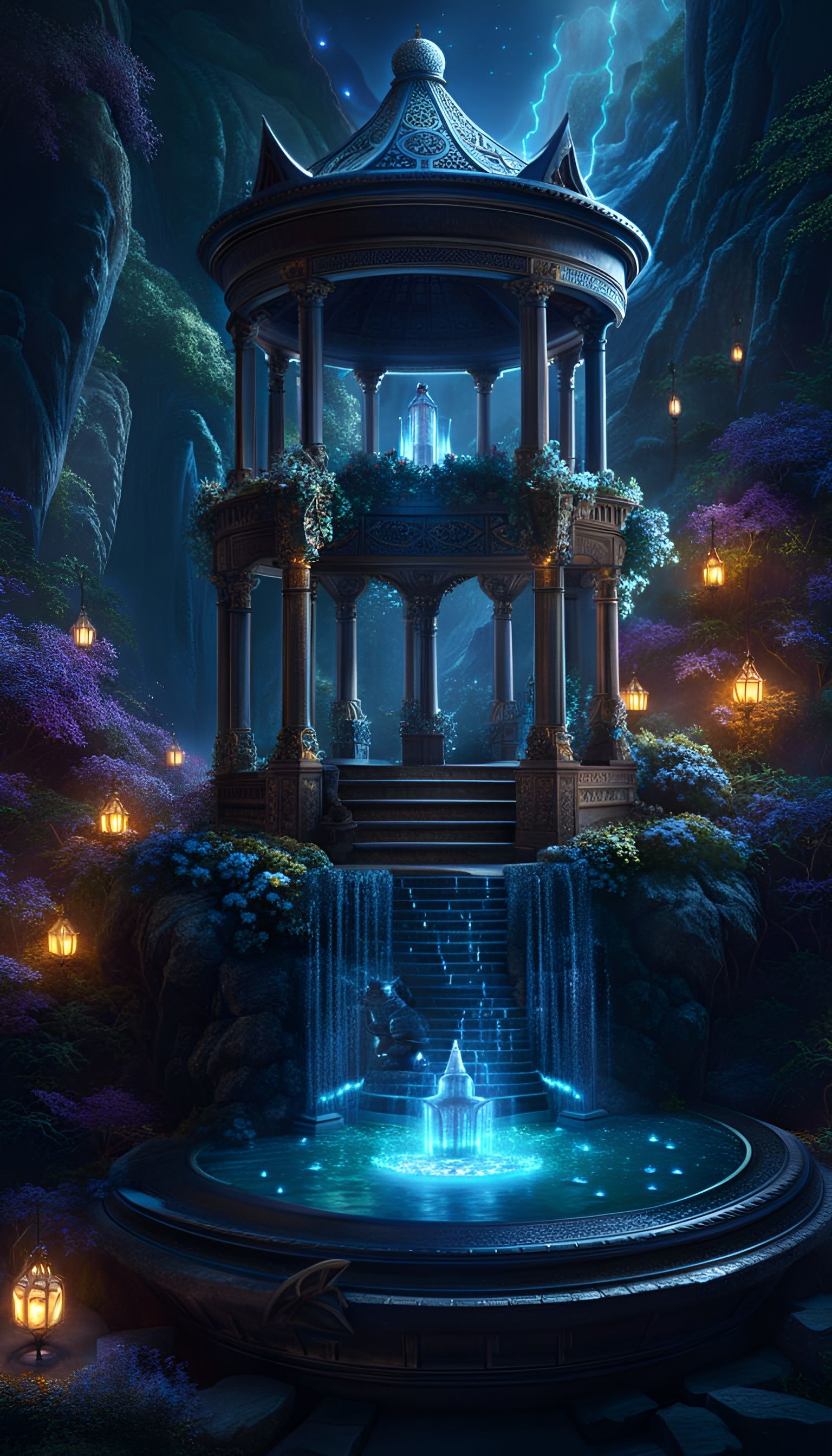 Enchanting Fantasy Wishing Well Portrait
